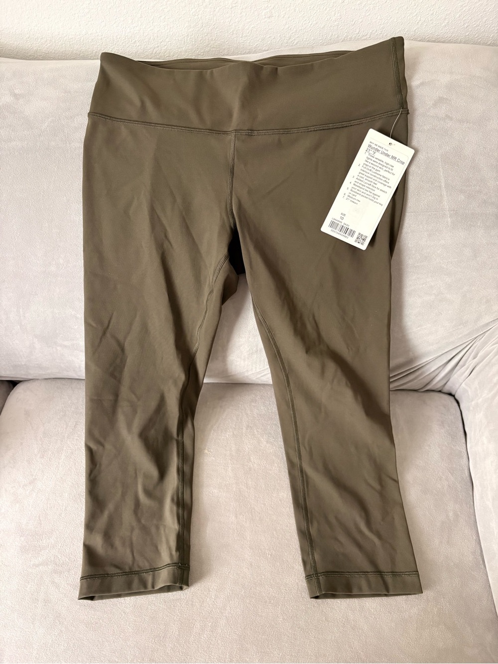 lululemon athletica Wunder Under MR Cropped dark olive